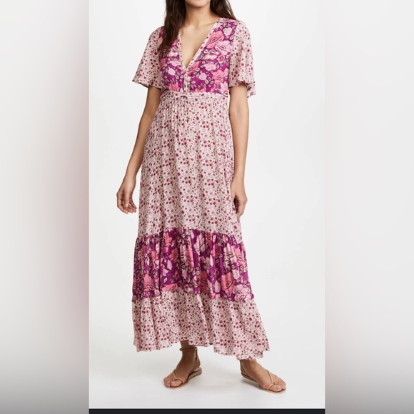 Spell & The Gypsy Winona Gown Berry size s - Picture 2 of 6